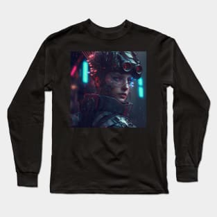 Female Cyberpunk Sniper Long Sleeve T-Shirt